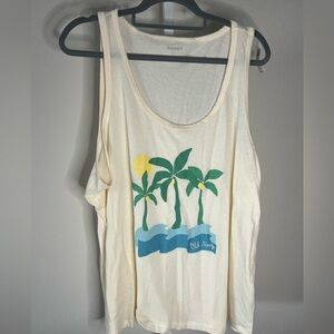 NWT Old Navy Yellow Tank Top with Tropical Print